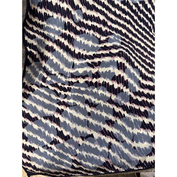 Bottega Veneta Silk Scarf Abstract Print Black Blue Beige Made in Italy - Picture 2 of 5